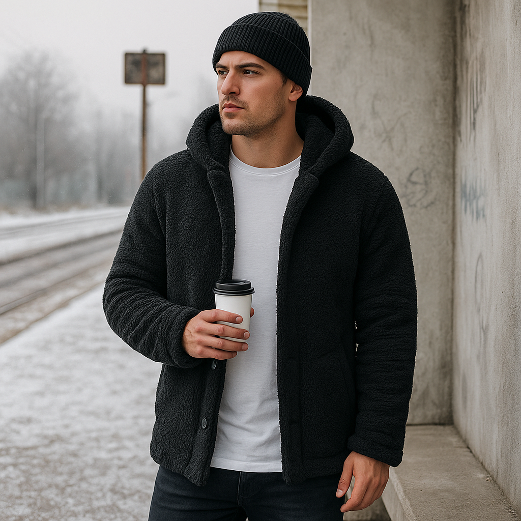 Miesten fleece-huppari - lämmin - pehmeä