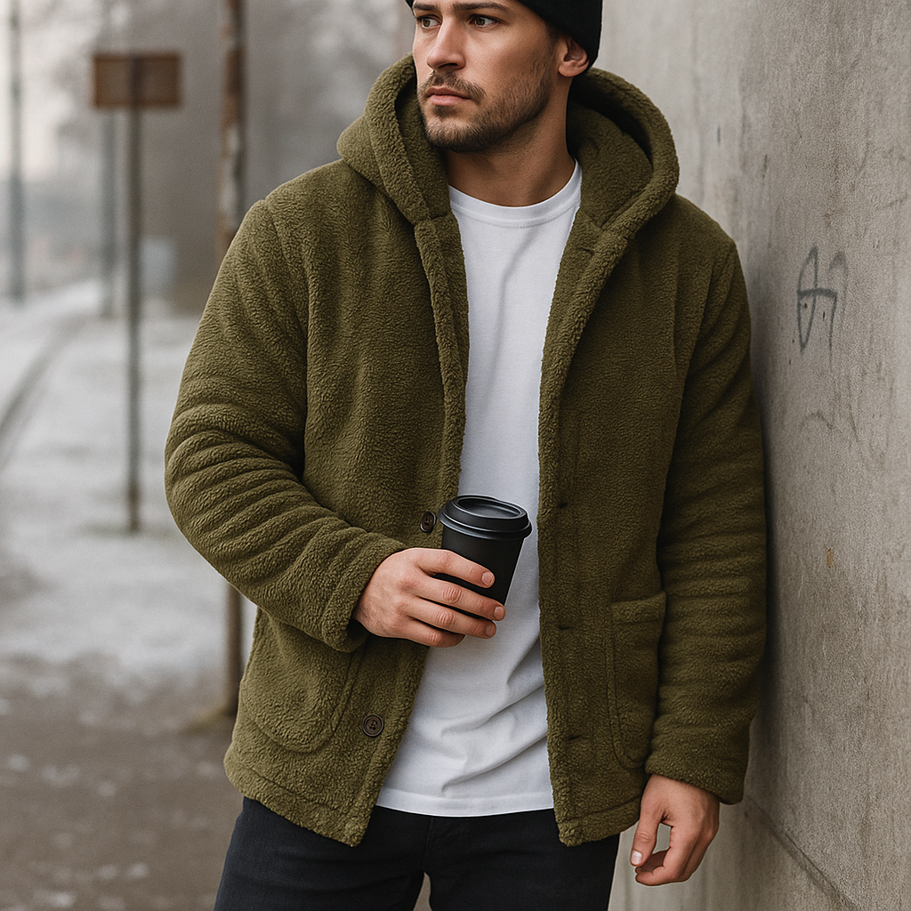 Miesten fleece-huppari - lämmin - pehmeä