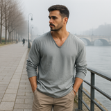 Löysä miesten villapaita - oversize - pitkähiha - neule