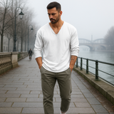 Löysä miesten villapaita - oversize - pitkähiha - neule