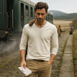 Korkealaatuinen miesten puuvillapaita - klassinen - pehmeä - hengittävä