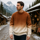 Miesten neule - gradienttikuvio - arkeen - rento malli