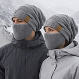 Unisex talvi neulebalaclava - pipo - kasvonsuoja-setti