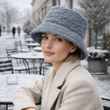 Naisten lammasvillainen hattu - talven lämpö - pehmeä villa