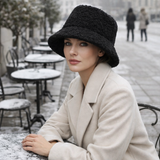 Naisten lammasvillainen hattu - talven lämpö - pehmeä villa