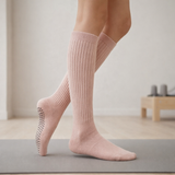Pilates Grip Sukat Polven Ylle – Puuvillainen Liukumaton