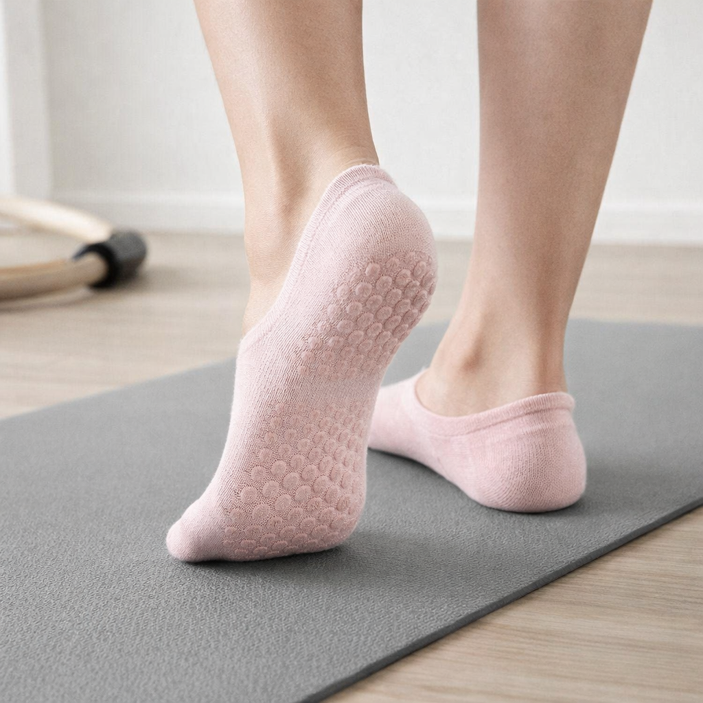 Pilates-sukat Liukumattomalla Verkkokudoksella Hengittävä Matala Leikkaus