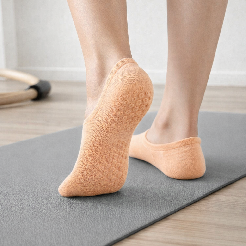 Pilates-sukat Liukumattomalla Verkkokudoksella Hengittävä Matala Leikkaus