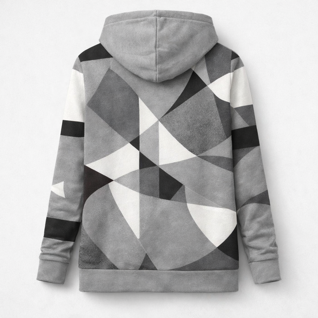 Naisten huppari | Geometrinen kuvio | Rento pullover-tyyli
