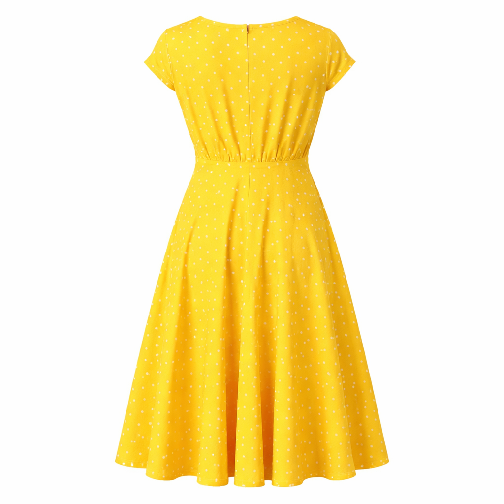Polka Dot -mekko | Vintage naisten kesämekko | Kevyt