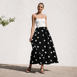 Olkaimeton mekko | Naisten A-linja, Polkkapiste | Elegantti kesätyyli