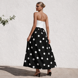 Olkaimeton mekko | Naisten A-linja, Polkkapiste | Elegantti kesätyyli