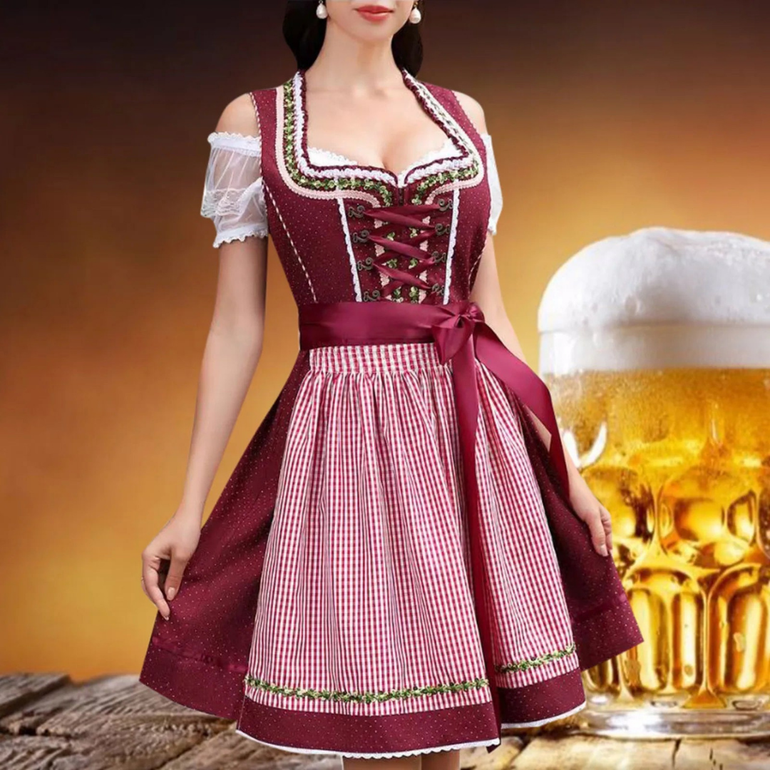 Dame Dirndl Mekko - Korkealaatuinen Materiaali - Perinteinen Oktoberfest Asu