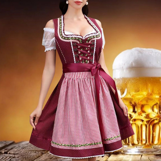 Dame Dirndl Mekko - Korkealaatuinen Materiaali - Perinteinen Oktoberfest Asu