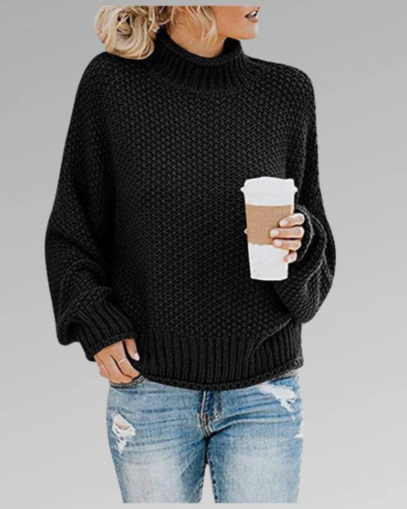 EMMA | Pusero korkealla kauluksella-Pullover-EmiyoSuomi