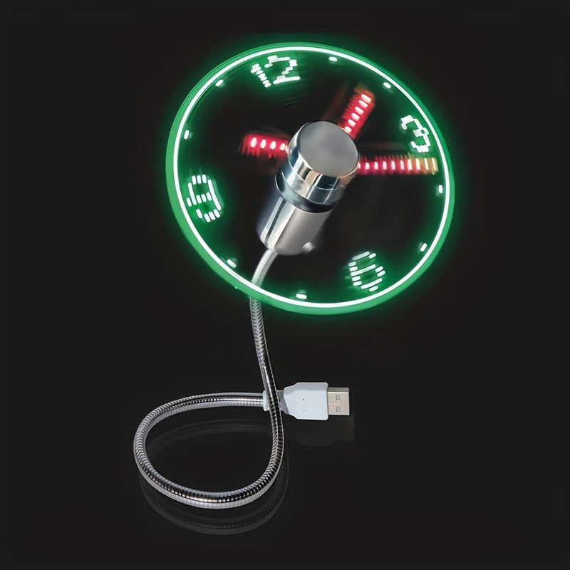 USB-pöytätuulettimen LED-kellonäyttö-jäähdytys-EmiyoSuomi