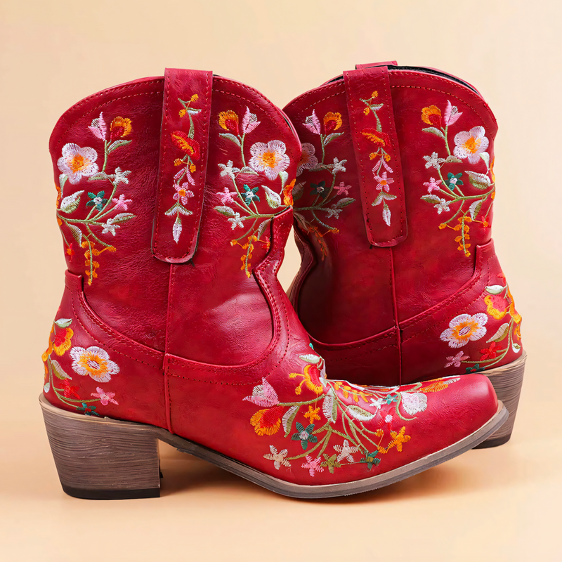 Marly - Säänkestävät Cowgirl Vintage Saappaat - Tyyli - Mukavuus - Kestävyys-kengät-EmiyoSuomi