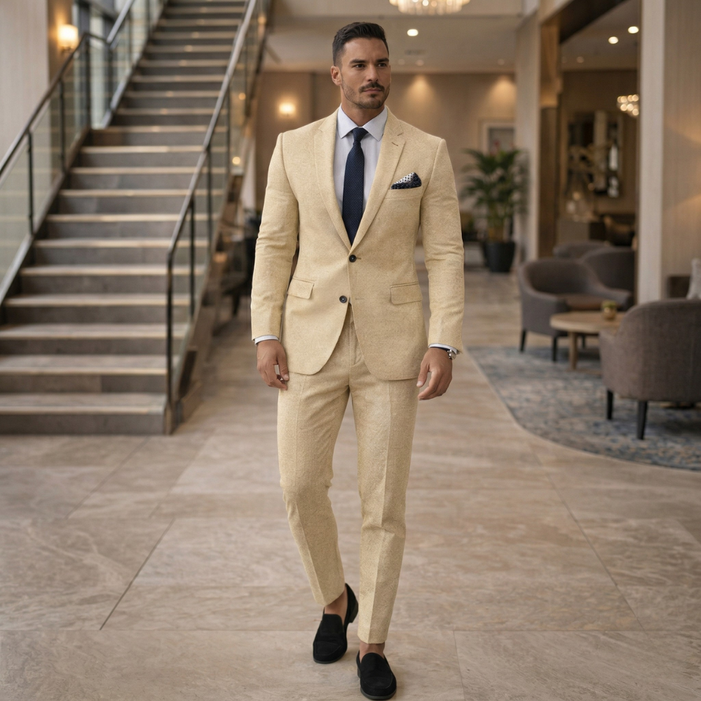 Miesten puku | Kaksiosainen, Blazer ja housut | Muodollinen, Elegantti