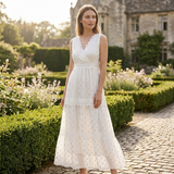 Nina - Lang elegant kjole - Sofistikeret blonder