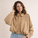 Bombertakki | Naisten Oversized | Khaki, Crème, Ruskea