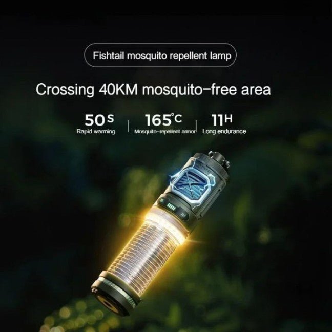 3 in 1 Vesitiivis Hyttyskarkotin & Lyhty Ripustuskoukulla Kotiin ja Matkalle - EmiyoSuomi - Leirintäalue