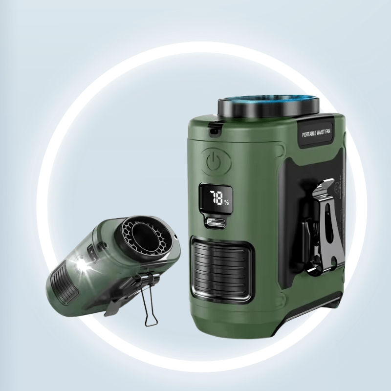 3 - in - 1 Vyötuulettaja, jossa on Taskulamppu ja Powerbank - EmiyoSuomi - jäähdytys