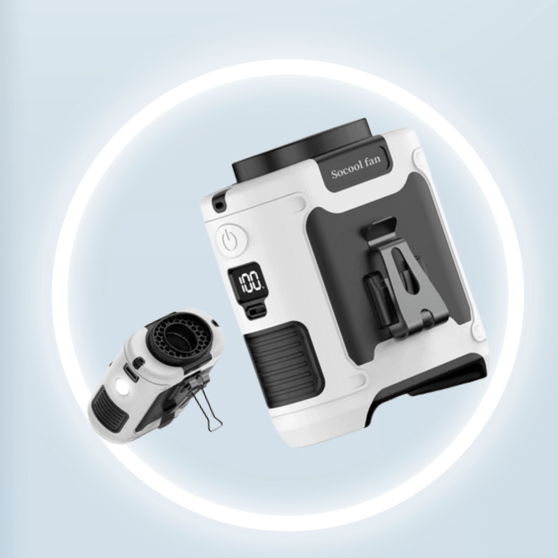 3 - in - 1 Vyötuulettaja, jossa on Taskulamppu ja Powerbank - EmiyoSuomi - jäähdytys