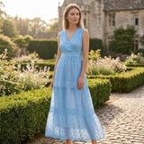 Nina - Lang elegant kjole - Sofistikeret blonder