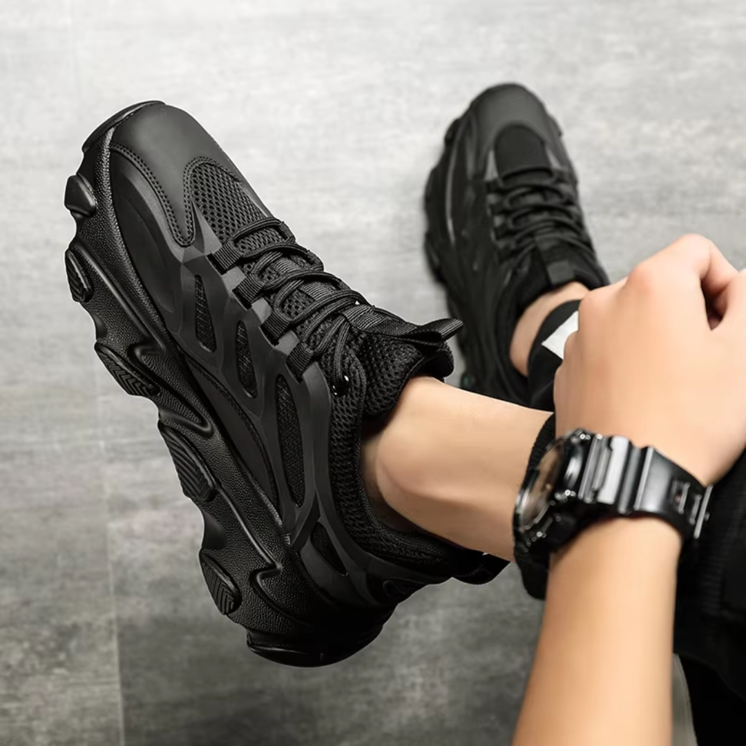 Unisex casual sneakers kevyet ja hengittävät mustat tennarit arkikäyttöön