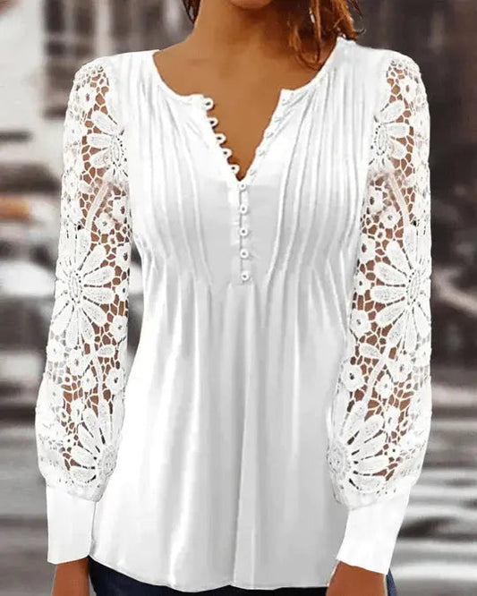 EleganzRevolution - Tyylikäs pitkähiha blouse vivano-warszawa