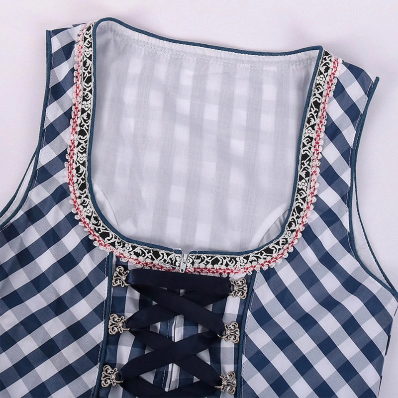 Naisten Dirndl Mekko - Hengittävä Materiaali - Oktoberfest Tyyli