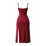 Midi-mekko | Polkakuosi, retro-tyyli | Elegantti ulkonäkö naisille