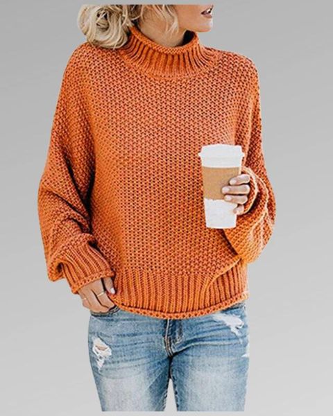 EMMA | Pusero korkealla kauluksella-Pullover-EmiyoSuomi