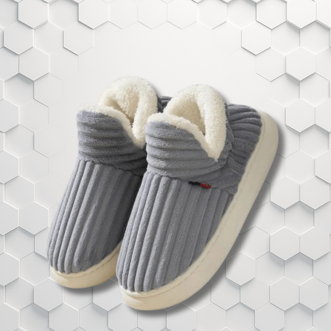 Sherpa Cord – Dames warme pantoffels voor thuis