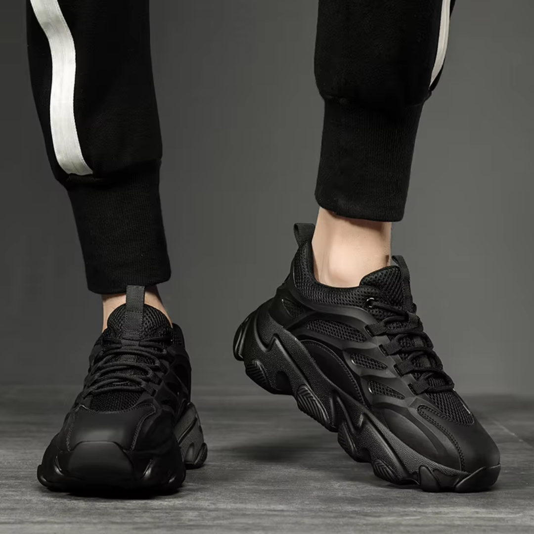 Unisex casual sneakers kevyet ja hengittävät mustat tennarit arkikäyttöön