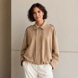 Bombertakki | Naisten Oversized | Khaki, Crème, Ruskea