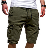 Miesten slim fit cargo shortsit, casual kesätyyli, mustat, vihreät, beige värit