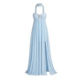 Kreikkalainen mekko | Sininen silkki-shiffoni | Ethereal Design