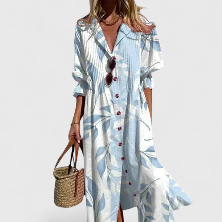 Naisten boho mekko värikäs kuosi rento tyyli