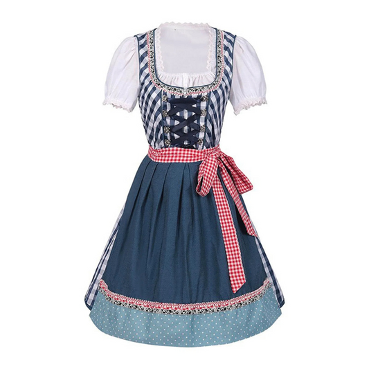 Damen Dirndl Kleid - Atmungsaktives Material - Oktoberfest Stil