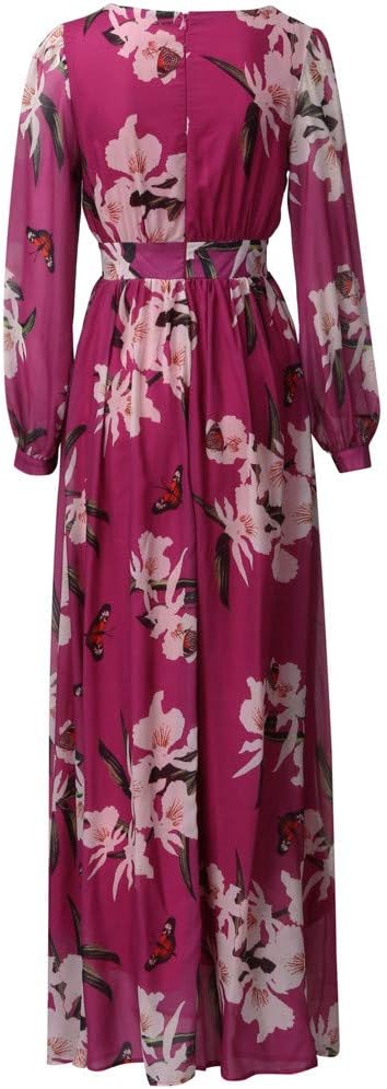 Elegantti maxi-ilta-asu - kukallinen pitkä mekko - kevyt materiaali