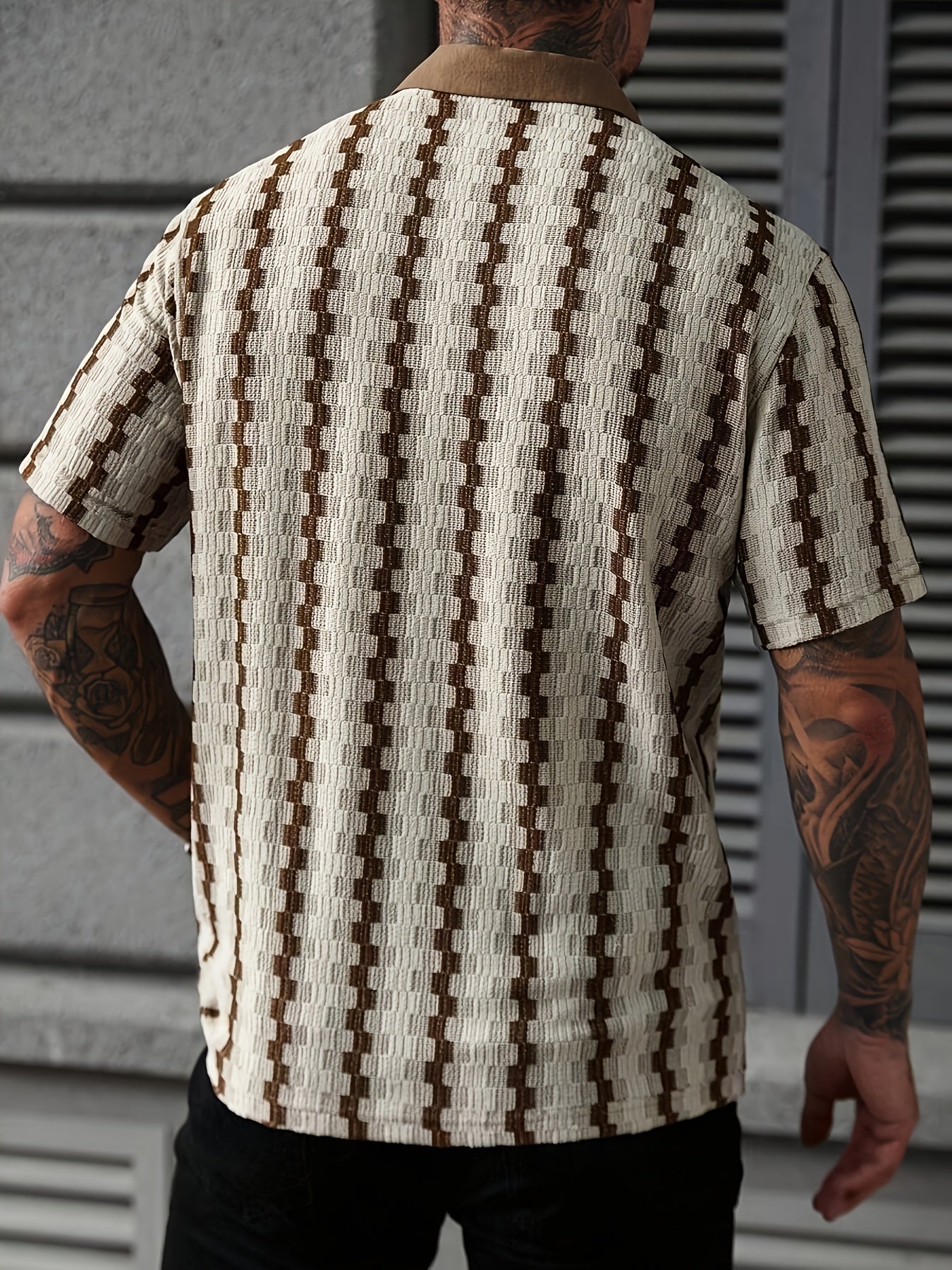 Miesten Puuvilla Casual Paita | Lyhyt Hiha, Retro Printti