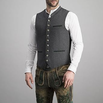 Herre Traditionel Vest - Højkvalitets Stof - Klassisk Stilfuld Festvest