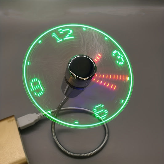 USB-pöytätuulettimen LED-kellonäyttö-jäähdytys-EmiyoSuomi