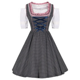 Naisten Dirndl Mekko - Puuvilla - Oktoberfest Tracht - Juhlavasti