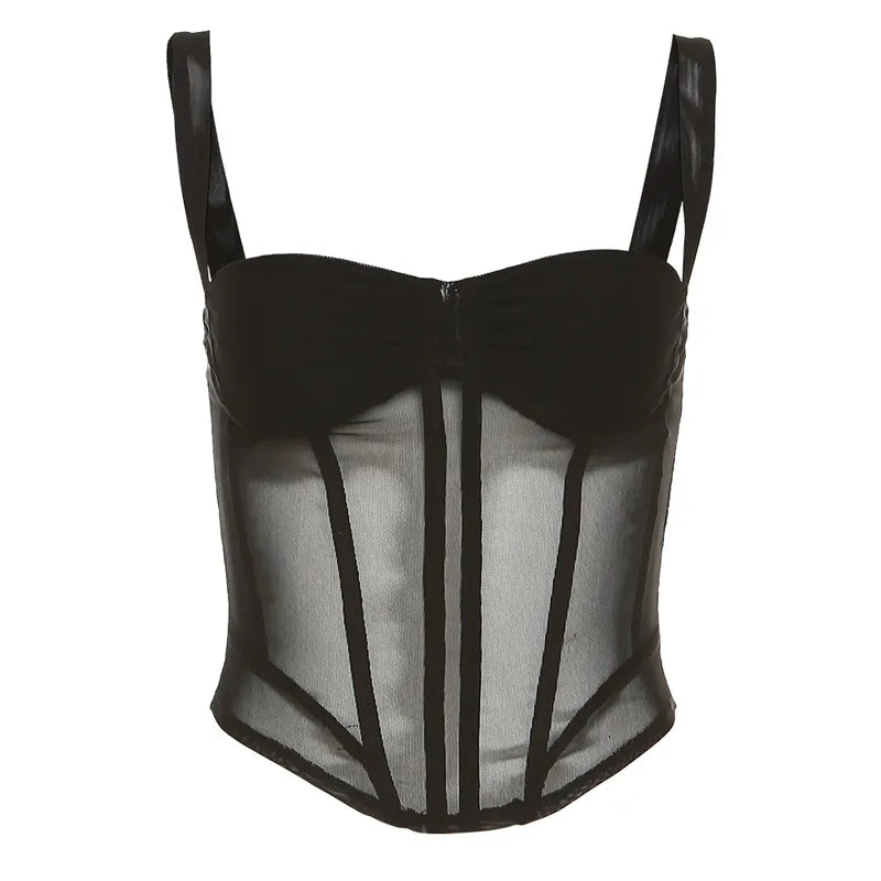 Faye | Naisten Corset-paita | Mesh-paneeleilla