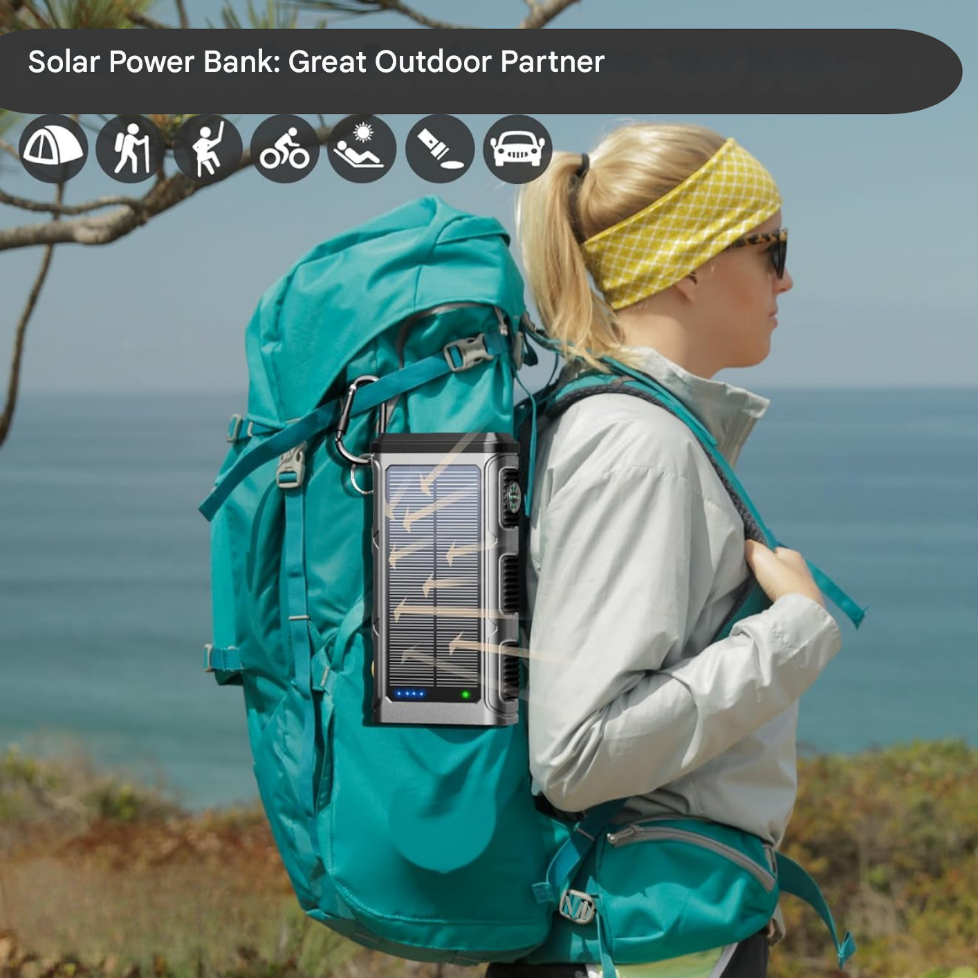 Aurinkovoimaakku - PowerSafe 20000-***Solar Power Bank - PowerSafe 20000-EmiyoSuomi
