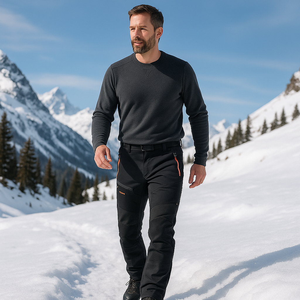 AlpineGlide – Vindbestandige Skibukser med Justerbare Stropper 25’