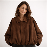 Bombertakki | Naisten Oversized | Khaki, Crème, Ruskea