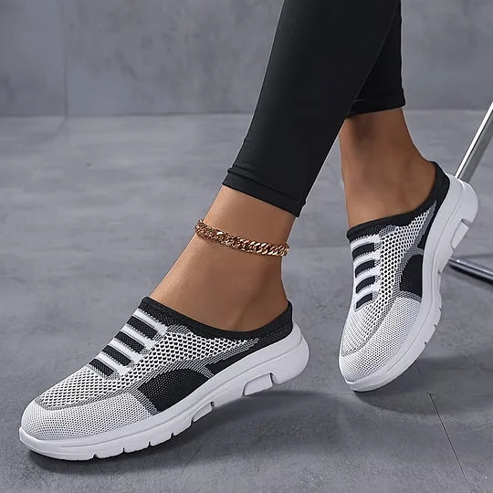 Neuleiset slip-on tennarit kevyet naisten casual kengät